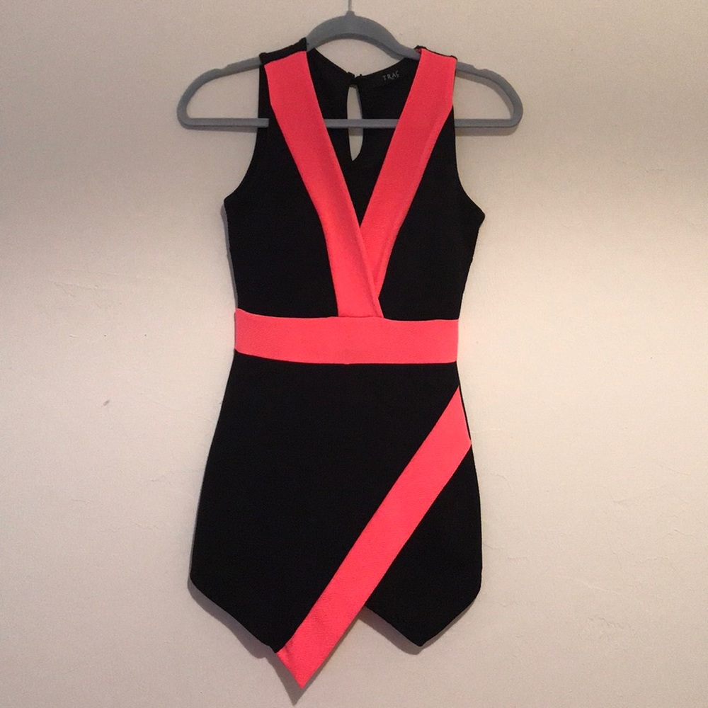 Black and pink romper